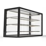 Vitrine neutre extra large série integra 3 niveaux - 1200x820 mm - sayl -  - 1200 x600x820mm