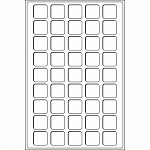 Plateaux numismatiques Leuchtturm format L à 45 cases carrées.