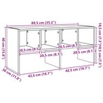 vidaXL Étagère à chaussures empilable vieux bois 89 5x30x40 cm