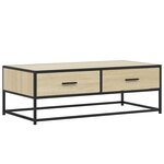 vidaXL Table basse chêne sonoma 100x50x35cm bois d'ingénierie et métal