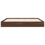 vidaXL Cadre de lit chêne marron 140x200 cm bois d'ingénierie