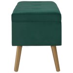 Banc banquette avec compartiment de rangement 80 cm vert velours 02_0010985