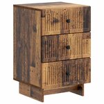 vidaXL Cabinet de chevet avec tiroir Bois ancien 43 x 41 x 66 5 cm
