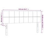 vidaXL Têtes de lit 2 Pièces Crème 72x5x78/88 cm Tissu