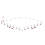 vidaXL Dessus de table carré Marron foncé80x80x1 5cm Bois chêne traité
