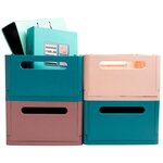Boîte Pliable The Smart Case Maxi Skandi - Bleu Pacifique - X 4 - Exacompta