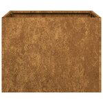 vidaXL Jardinière rouillé 40x40x30 cm acier inoxydable