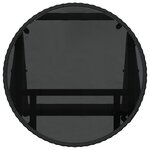 Ensemble de Bistro de Jardin 3 Pièces avec Coussins Noir en Poly Rattan