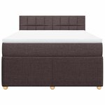 vidaXL Sommier à lattes de lit avec matelas Marron foncé 140x200 cm