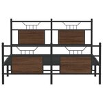 vidaXL Cadre de lit sans matelas chêne marron 140x200 cm