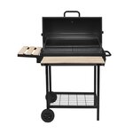 Barbecue fumoir au charbon de bois kentucky noir acier inoxydable