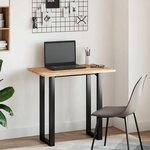 vidaXL Dessus de bureau non traité 80x50x2 cm bois d'acacia massif