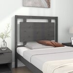 vidaXL Tête de lit Gris 95 5x4x100 cm Bois massif de pin