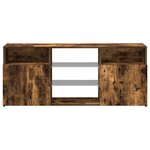 vidaXL Meuble TV avec lumières LED Chêne fumé 120x30x50 cm