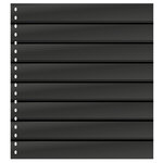 Feuilles de classement Omnia Lindner à 8 bandes pour timbres-poste. Fond - Noir