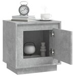 vidaXL Tables de chevet 2 Pièces gris béton 44x35x45 cm bois d'ingénierie