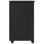vidaXL Cabinet roulant Noir 34 x 39 x 65 5 cm Pin massif
