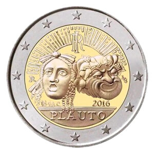 Monnaie 2 euros commémorative italie 2016 - plauto