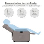 vidaXL Fauteuil inclinable taupe tissu