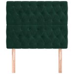 vidaXL Tête de lit Vert foncé 90x7x118/128 cm Velours
