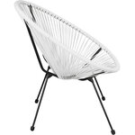 Tectake ensemble table et chaises de jardin santana - blanc