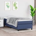 vidaXL Cadre de lit Bleu 90x200 cm Tissu