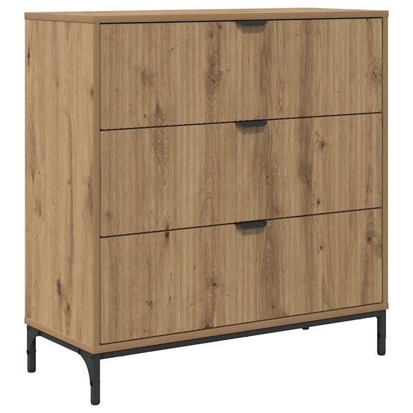 vidaXL Buffet chêne artisanal 79 5 x 33 x 82 cm Bois d'ingénierie