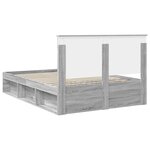vidaXL Cadre de lit Gris Sonoma 140 x 200 cm Bois de pin massif