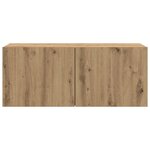 vidaXL Meuble TV mural chêne artisanal 100x30x41 cm