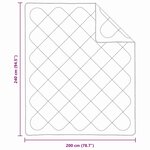 vidaXL Couettes & Duvets Blanc 240 x 200 cm Microfibre