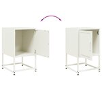 vidaXL Table de chevet blanc 36x39x60 5 cm acier