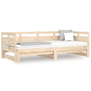 vidaXL Lit coulissant sans matelas bois de pin massif 2x(90x190) cm