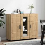 vidaXL Cabinet en Bois Chêne artisanal 88 5 x 30 5 x 73 cm