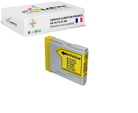 Lc970 - 1 cartouche d'encre compatible avec lexmark lc970 lc1000 jaune