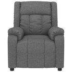vidaXL Fauteuil inclinable électrique Gris foncé Tissu