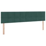 vidaXL Lit de Rangement avec matelas Vert foncé 200 x 200 cm Velours