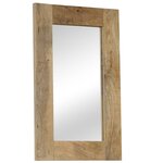 vidaXL Miroir Bois de manguier massif 50 x 80 cm