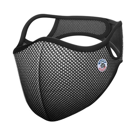 Masque vélo anti-pollution noir & blanc avec filtre FFP2 - taille L (homme & femme)