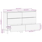 vidaXL Buffets 2 Pièces marron 60x33x75 cm bois massif de manguier