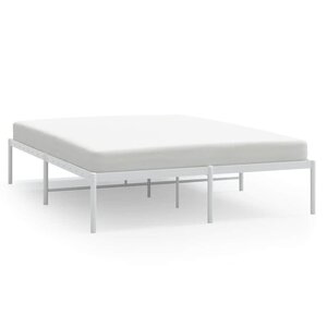vidaXL Cadre de lit métal sans matelas blanc 160x200 cm