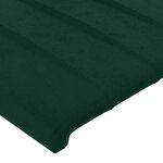 vidaXL Tête de lit à LED Vert foncé 200x5x78/88 cm Velours