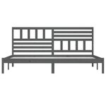 vidaXL Cadre de lit Gris Bois de pin massif 200x200 cm