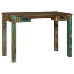vidaXL Bureau Marron 112 x 55 x 76 cm Bois massif de récupération