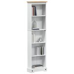 vidaXL Bibliothèque Blanc 46 x 20 x 170 cm Pin massif