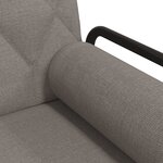 vidaXL Canapé-lit avec accoudoirs taupe tissu