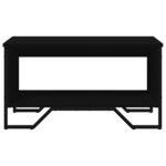 vidaXL Table basse noir 75x51x40 cm bois d'ingénierie