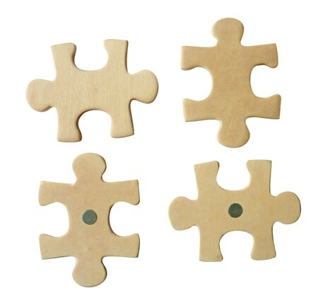 Magnet Puzzle en bois 5 cm 4 pièces