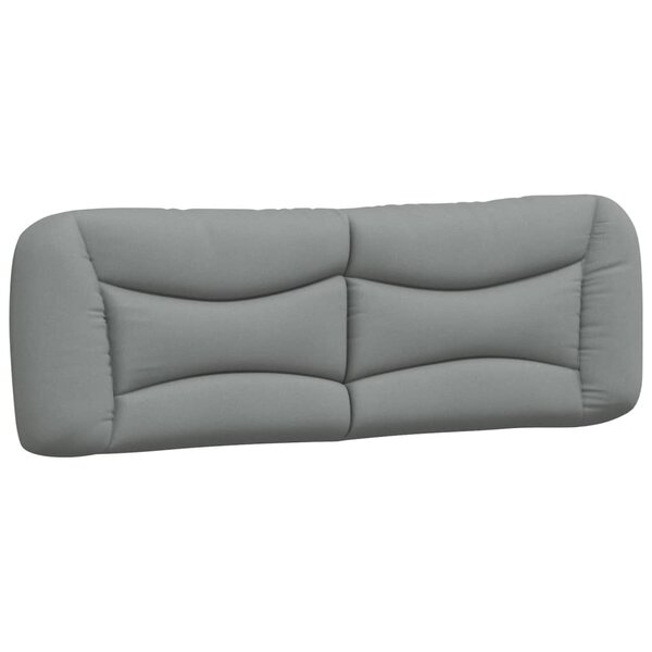 vidaXL Coussin de tête de lit Hvar gris clair 152 cm tissu
