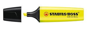 Surligneur BOSS ORIGINAL Rechargeable Pointe Biseautée 2-5 mm jaune STABILO
