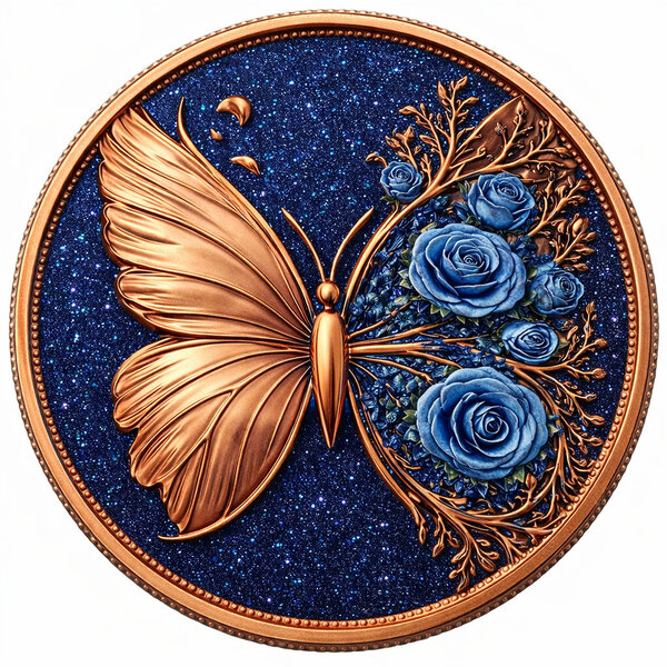 Monnaie METALMORPHOSIS Butterfly 1 Oz Medaille Cuivre (PRÉCOMMANDE)
